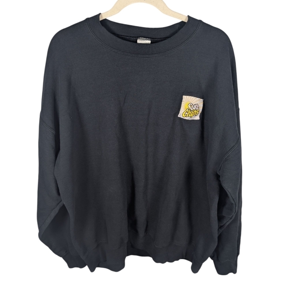 Vintage Gildan Ultra Blend Sun Chips Brand Snack Crewneck Sweater Size XL